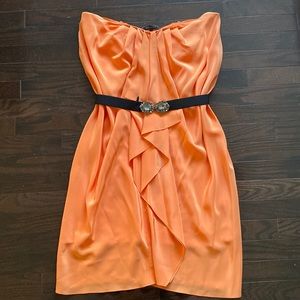 Rare BCBGMaxazria Tangerine dress with Jewelled Belt